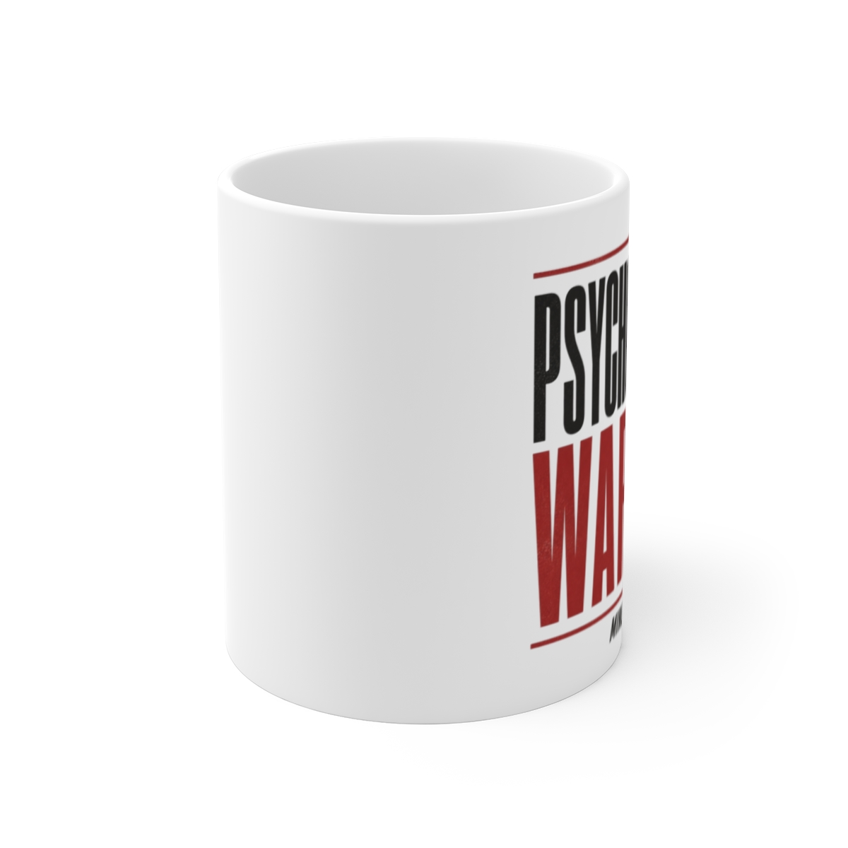 Mindhunter "Psychological Warfare" White Mug - alternate angle 1, merchandise
