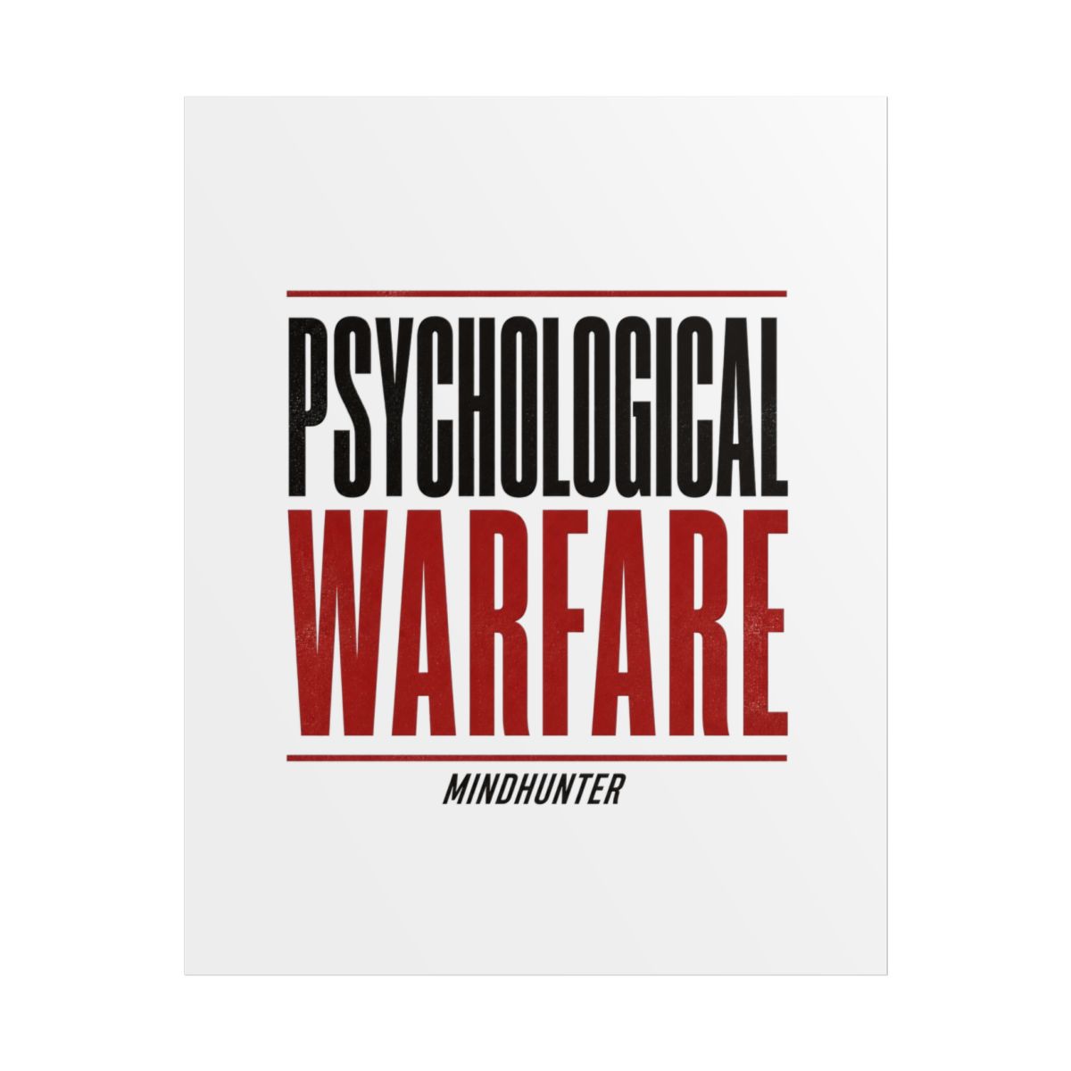 Mindhunter "Psychological Warfare" Poster