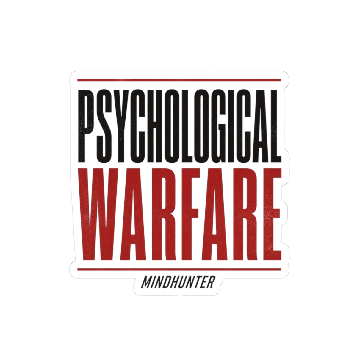 Mindhunter "Psychological Warfare" Sticker - alternate angle 1, merchandise