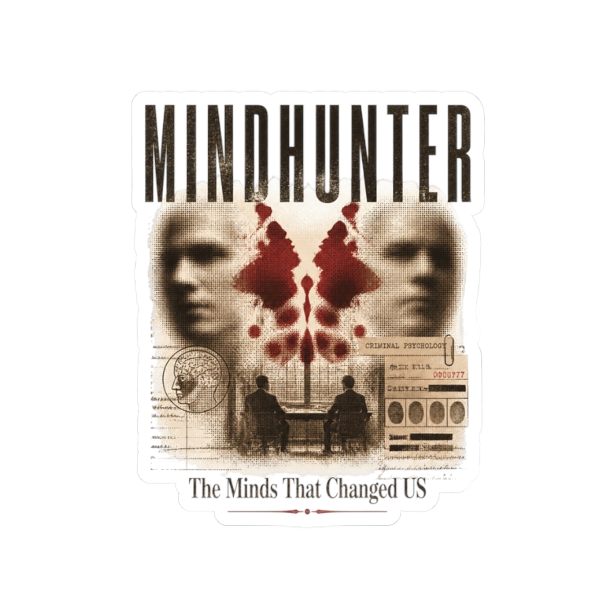 Mindhunter "The Minds That Changed US" Sticker - Official Stickers merchandise